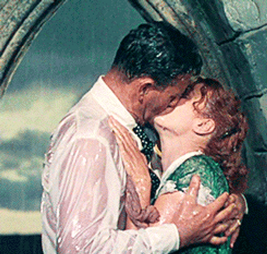 John Wayne Kisses Maureen O'Hara GIF