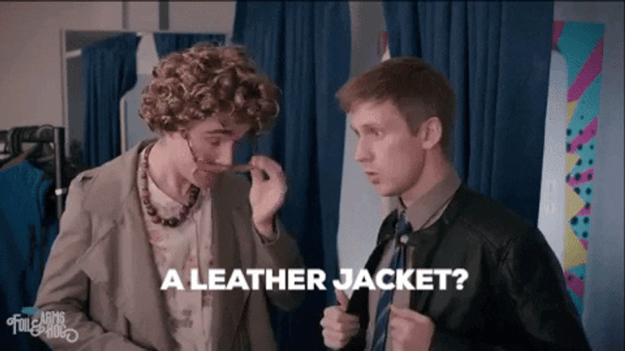 John Wayne Leather Jacket GIF