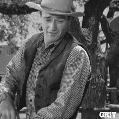 John Wayne Smiling Softly GIF