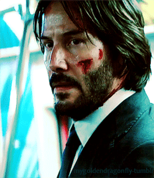 John Wick Wounded Face GIF