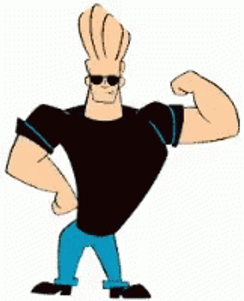 Johnny Bravo Cool Pose Sticker GIF