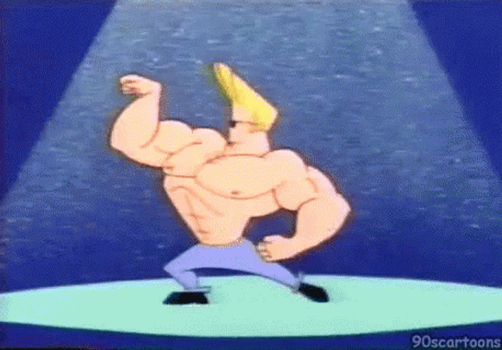 Johnny Bravo Fat Muscle Flex GIF