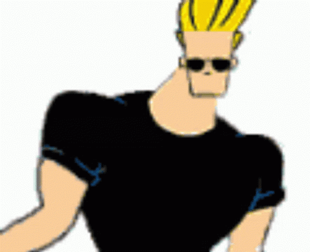 Johnny Bravo Hi Smile Sticker GIF