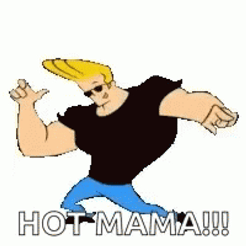 Johnny Bravo Hot Mama Sticker GIF
