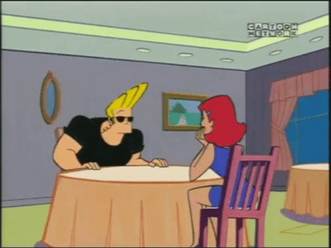 Johnny Bravo Incomprehensible Babbling GIF