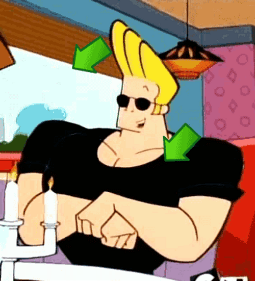 Johnny Bravo Juggling Arrows GIF