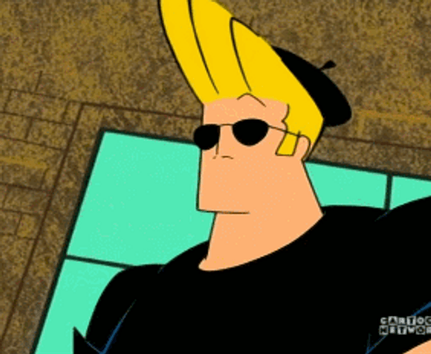 Johnny Bravo Making Funny Faces GIF