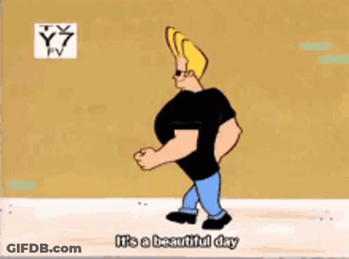 Johnny Bravo Says It's A Beautiful Day GIF