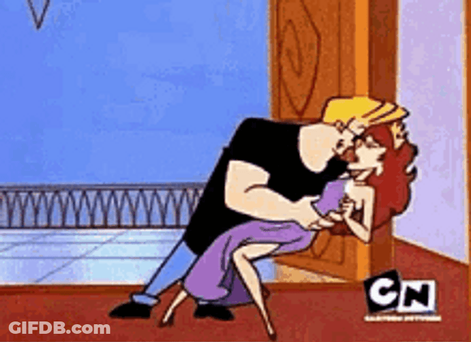 Johnny Bravo Shock Girl Stupid People Cartoon GIF