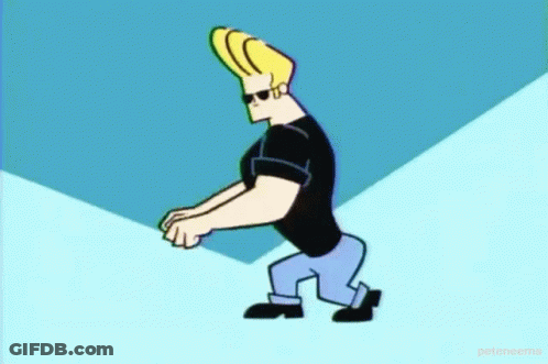 Johnny Bravo Standing In Corner GIF
