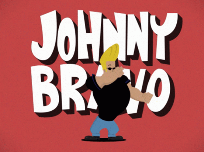 Johnny Bravo Title Vector Art GIF