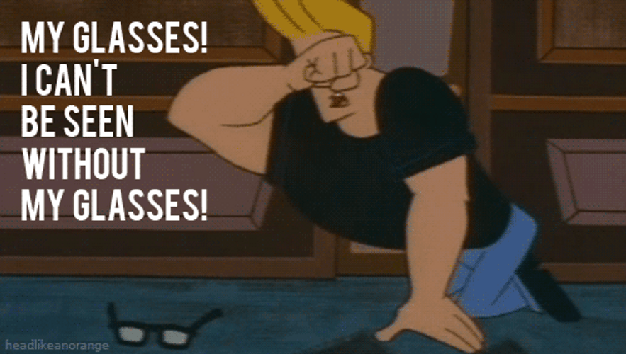 Johnny Bravo Without My Glasses GIF