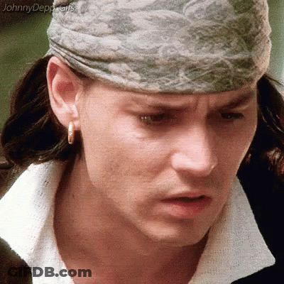Johnny Depp Close Up With Bandana GIF