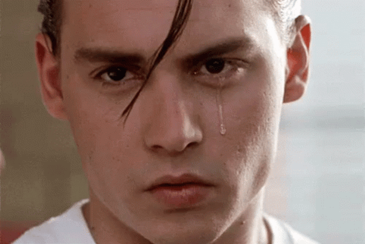 Johnny Depp Crybaby Stare Wink GIF