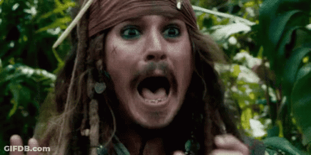 Johnny Depp Horrified In The Forest GIF