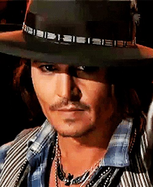 Johnny Depp Lip Bite GIF