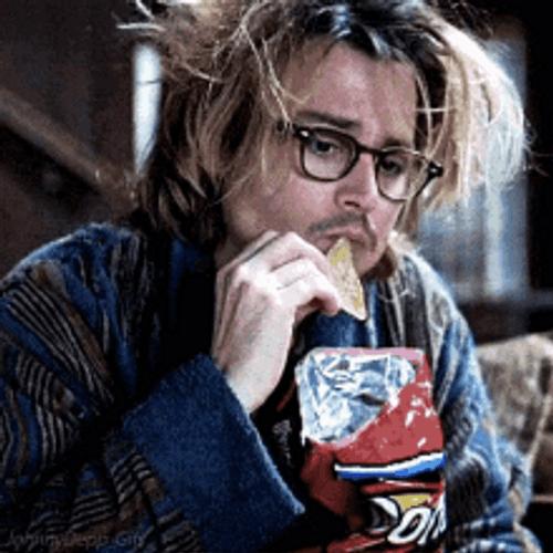 Johnny Depp Secret Window Eating GIF