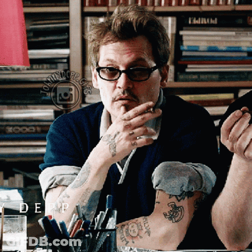 Johnny Depp Smoking Cigar GIF
