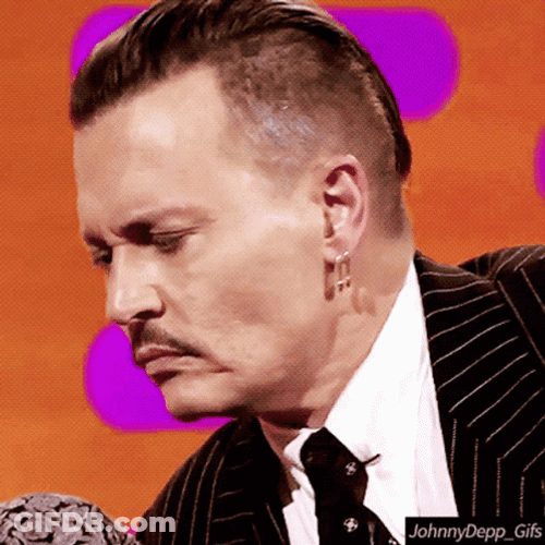 Johnny Depp Sniff GIF