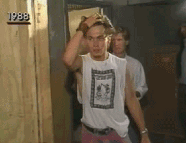 Johnny Depp Stroking Hair GIF