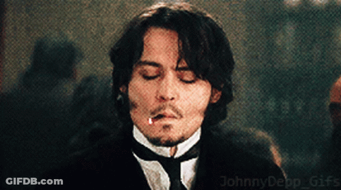 Johnny Depp With Cigarette GIF