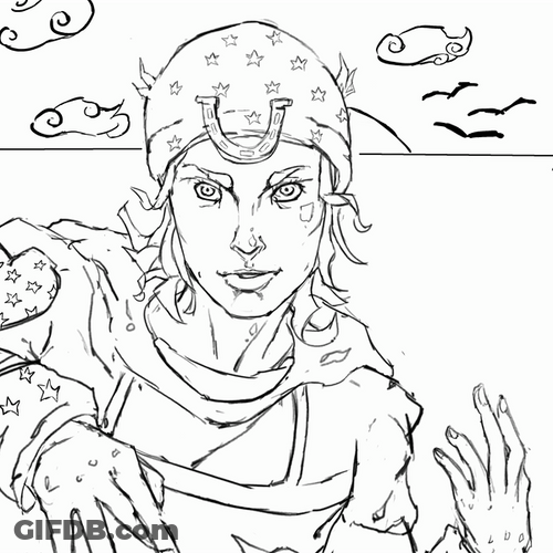 Johnny Joestar Drawing GIF