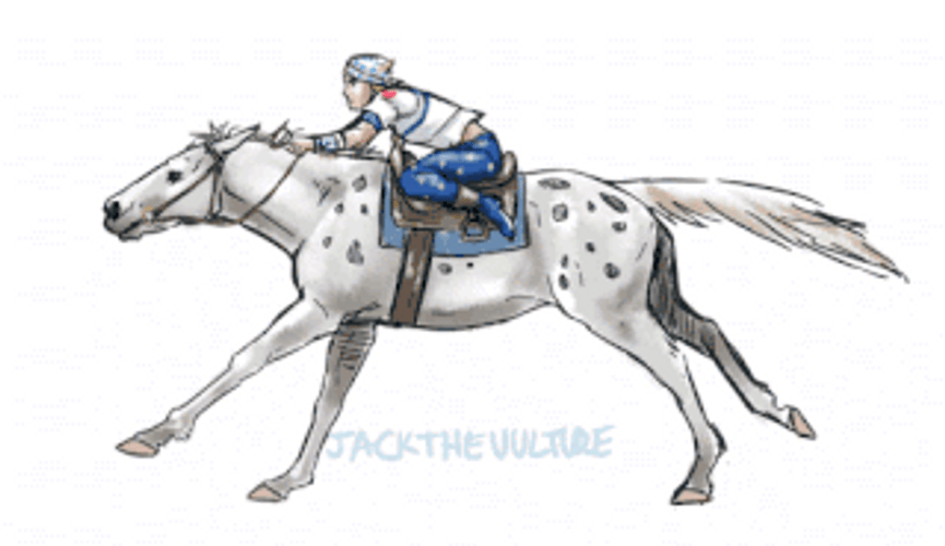 Johnny Joestar Riding Horse GIF