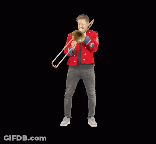 Johnny Posaune Dancing Sad Trombone GIF