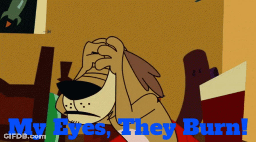 Johnny's Dog Dukey My Eyes GIF
