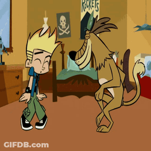 Johnny Test And Dukey Excited Dance GIF