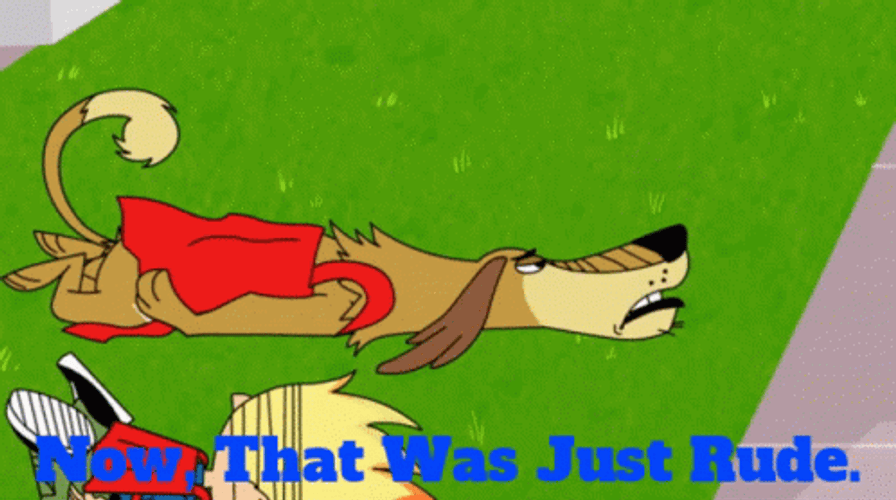 Johnny Test Dukey Lying Down How Rude GIF