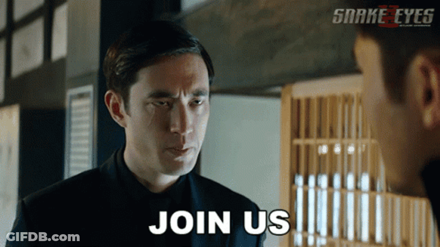 Join Us Andrew Koji Snake Eyes GIF