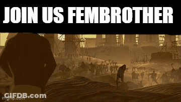 Join Us Fembrother Sign With Crowd GIF
