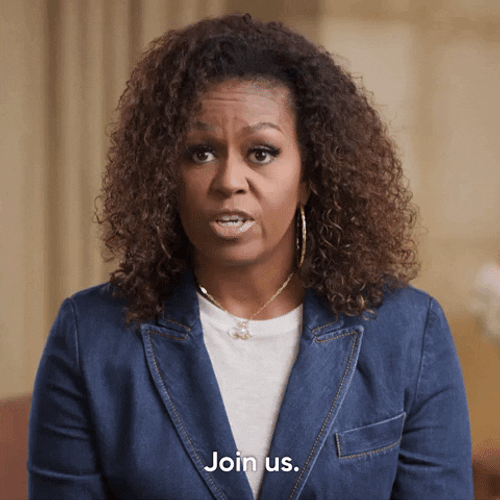 Join Us Michelle Obama Smile GIF