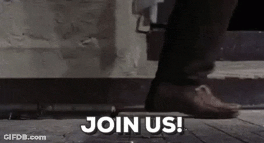Join Us Monotone Evil Dead Scene GIF