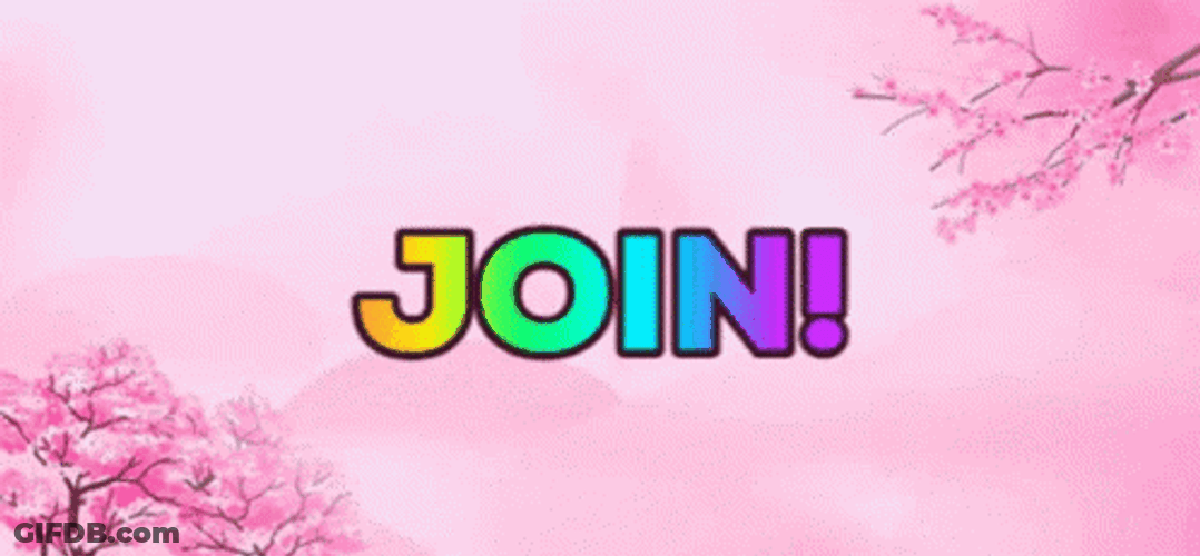 Join Us Pink Sakura Digital Art GIF