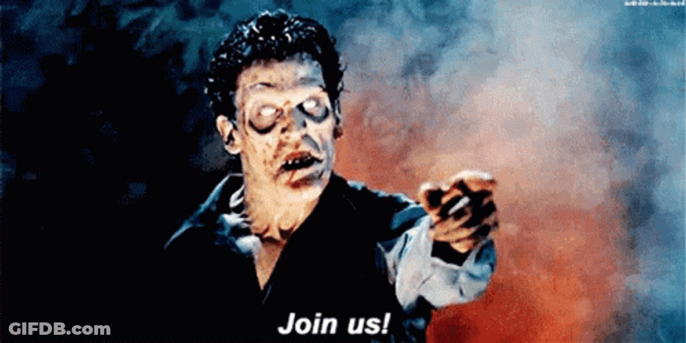 Join Us Possessed Bruce Campbell Evil Dead GIF