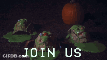 Join Us Sign With Pumpkin Background GIF