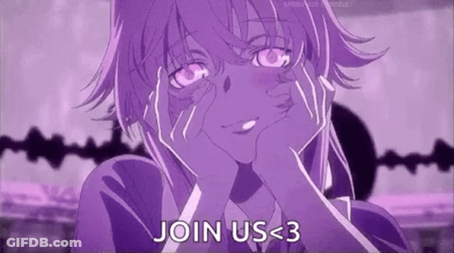 Join Us Yuno Gasai Love Struck Future Diary GIF