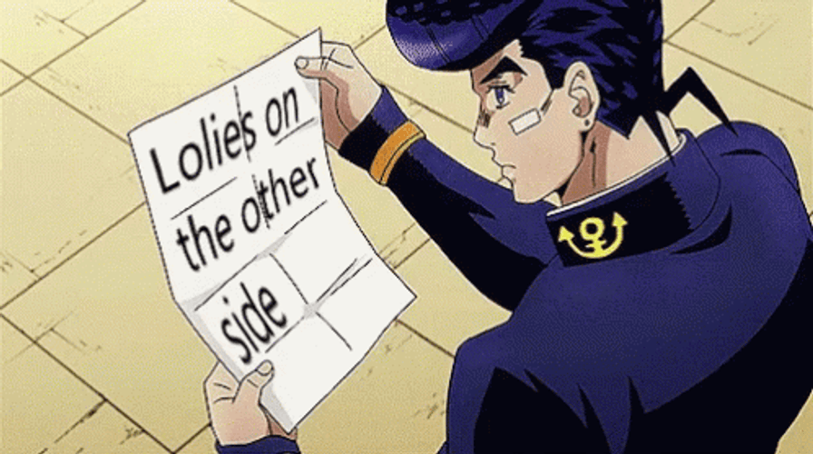 Jojo Bizarre Letter Gun GIF
