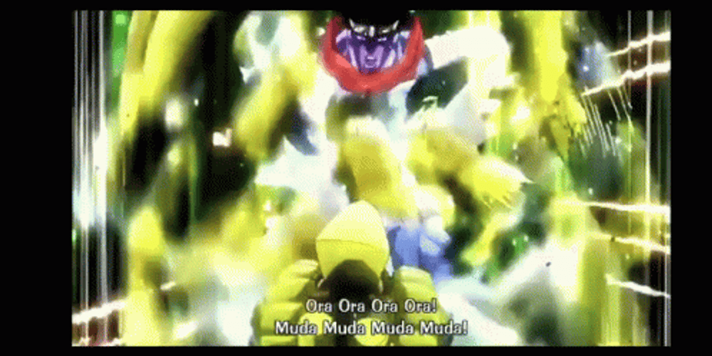 Jojo Intense Punch Ora Ora Ora GIF
