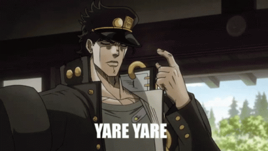 Jojo Jotaro Yare Yare GIF