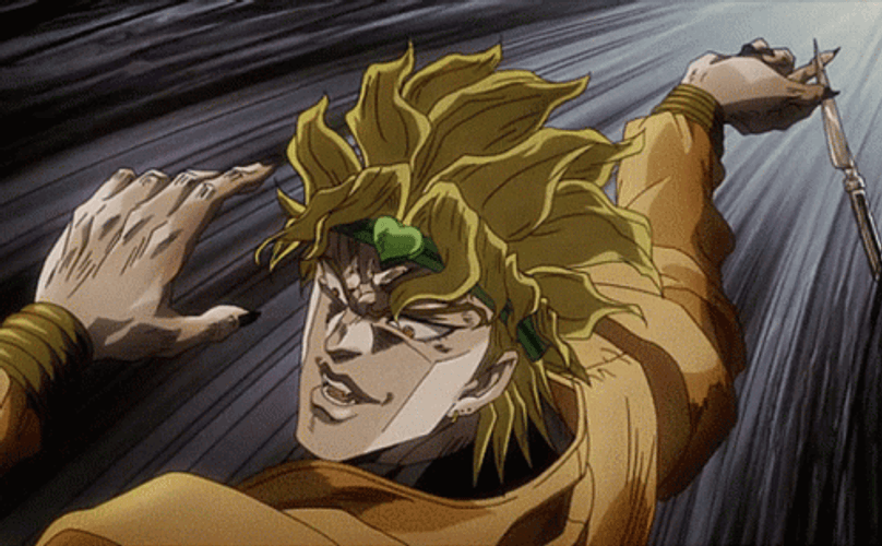 Jojo Muda Dio Looks GIF
