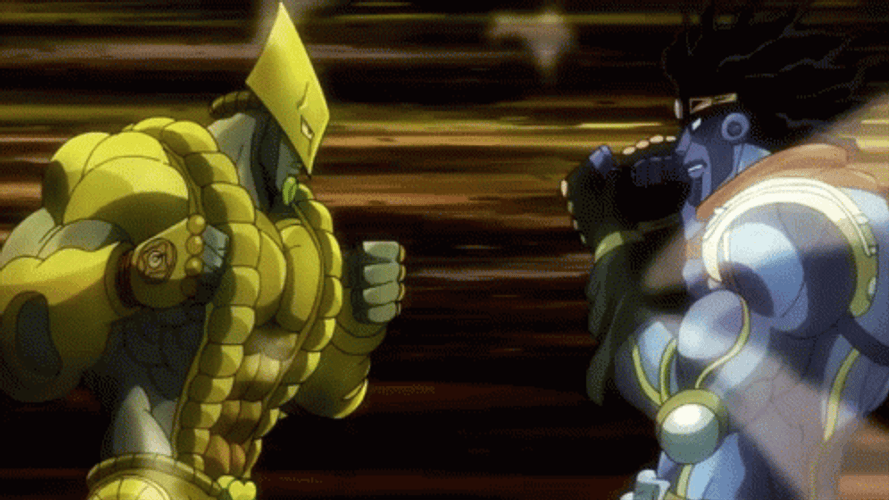 Jojo Ora Ora Ora And Dio Brando Fight GIF