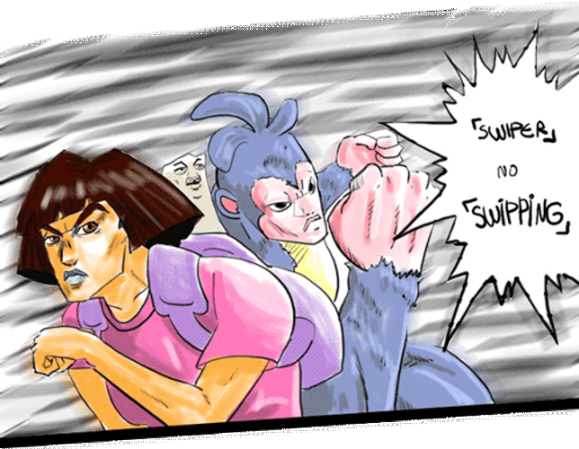Jojo's Bizarre Adventure Dora Imitates Josuke GIF