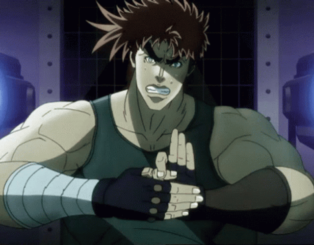 Jojo's Bizarre Adventure Joseph Joestar Connects His Thumb GIF