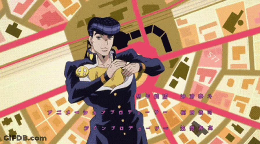 Jojo's Bizarre Adventure Josuke And Koichi Outro GIF