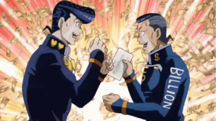 Jojo's Bizarre Adventure Josuke And Okuyasu Playing GIF