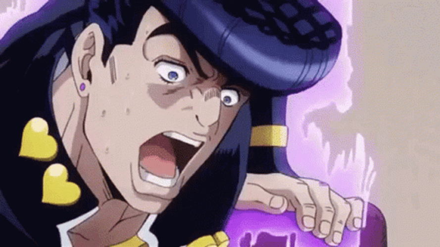 Jojo's Bizarre Adventure Josuke Big Mouth Extraction GIF