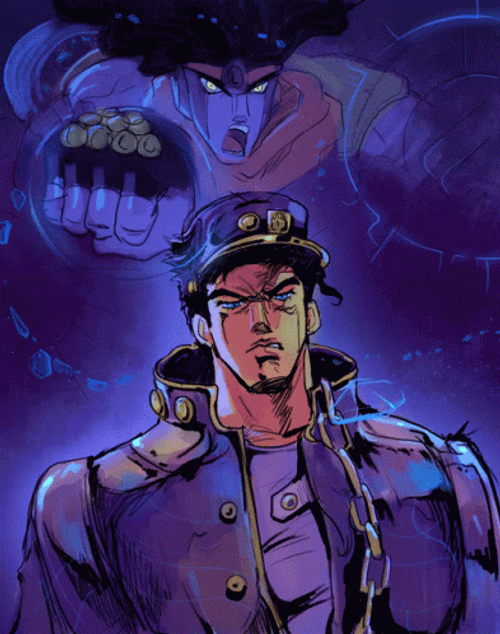 Jojo's Bizarre Adventure Jotaro Thinks Of Star Platinum GIF